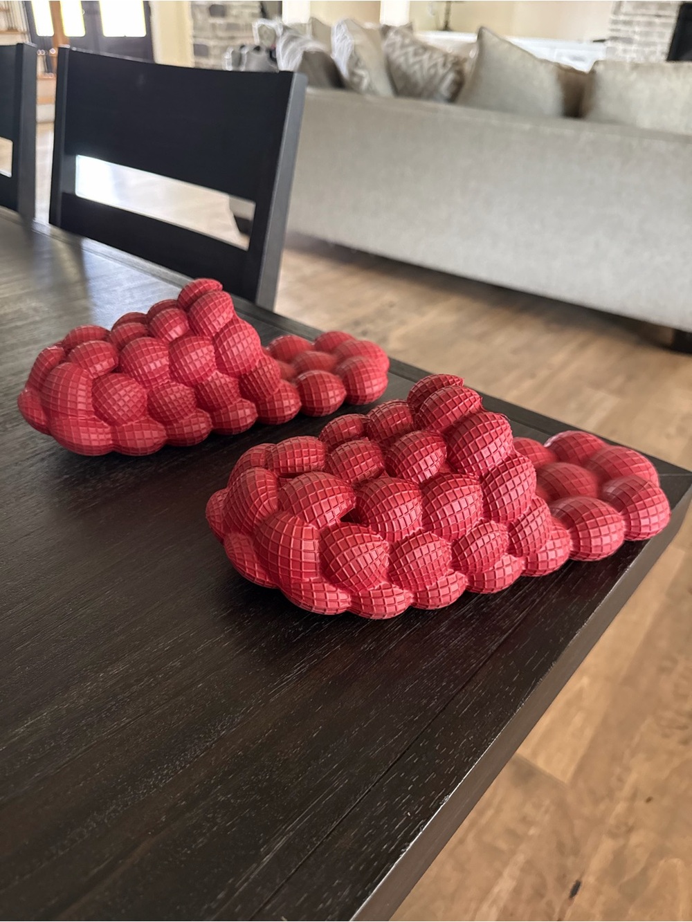 BRONAX Bubble Slippers Slides 39/40 Unisex Red